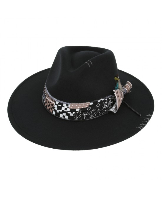 Rocker Fedora Hat Black Rocker Fedora Hat Black