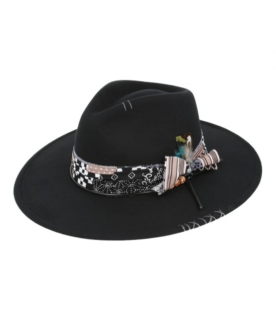 Rocker Fedora Hat Black Rocker Fedora Hat Black