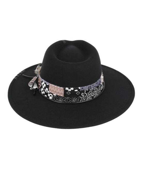 Rocker Fedora Hat Black Rocker Fedora Hat Black