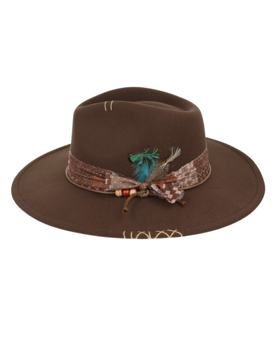 Rocker Fedora Hat Brown Rocker Fedora Hat Brown