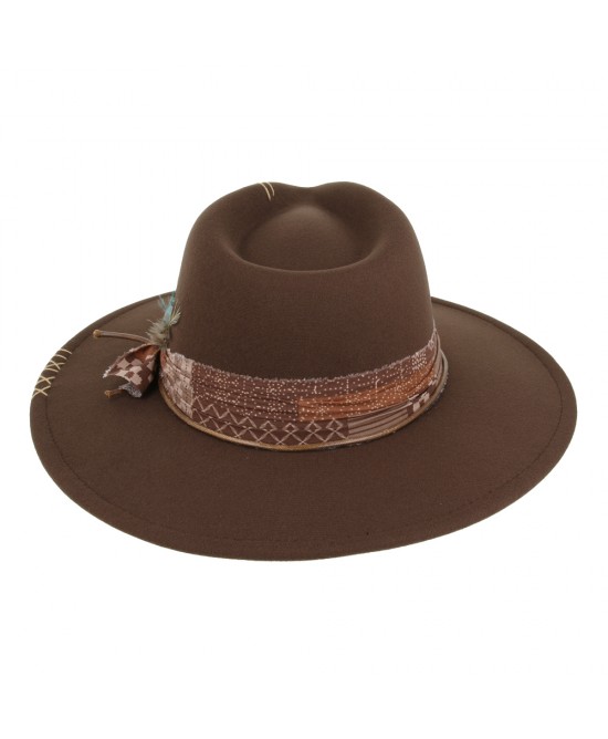 Rocker Fedora Hat Brown Rocker Fedora Hat Brown