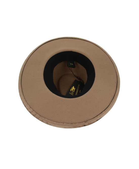 Rocker Distressed Fedora Hat Brown Rocker Distressed Fedora Hat Brown