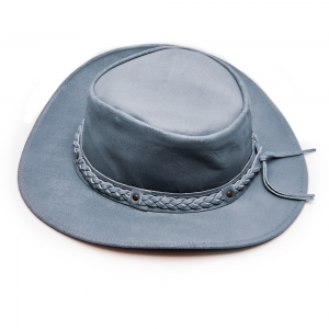 Leather Western Hat - Grey