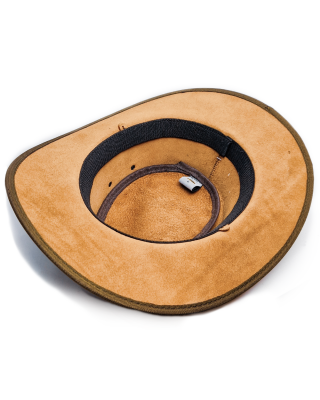 Leather Western Hat - Tan 
