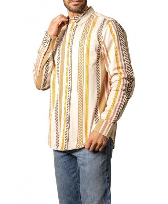 Kimes Ranch x Zach Top - Double Tap Natural Men's Shirt Kimes Ranch x Zach Top - Double Tap Natural Men's Shirt