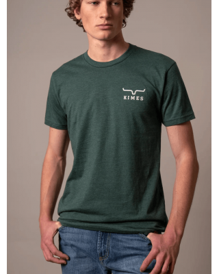 Kimes Ranch - Heavy Text Heather Forest Green Men's T-shirt