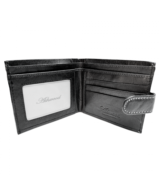 Ashwood Black Leather Wallet - 4202Bl