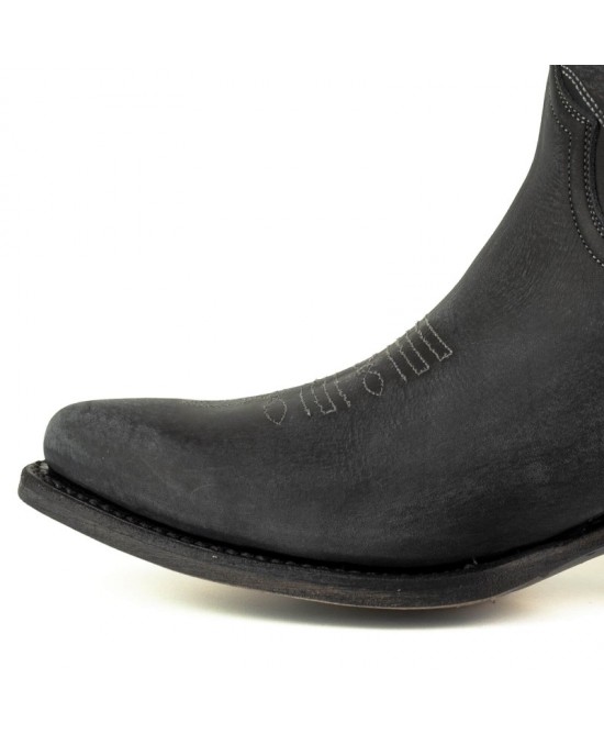 Mayura 2374 Lavado Negro Cowboy Ankle Boots