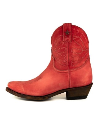 Mayura 2374 Lavado Rojo Cowboy Ankle Boots