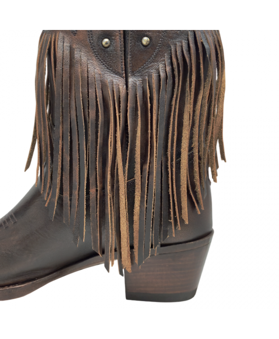Mayura 2475 Old Manchado Fringes Ladies Cowgirl Boots