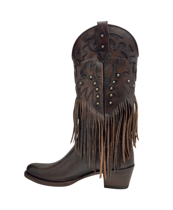 Mayura 2475 Old Manchado Fringes Ladies Cowgirl Boots