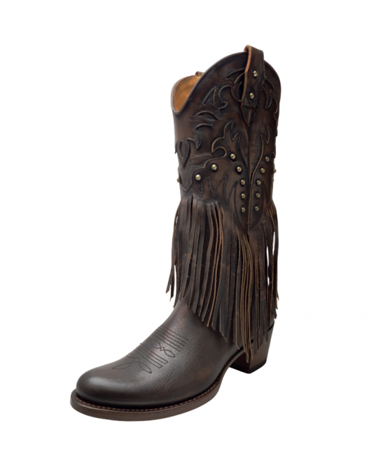 Mayura 2475 Old Manchado Fringes Ladies Cowgirl Boots