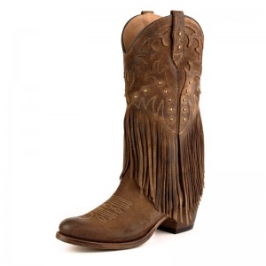 Mayura 2475 Brown Fringes Tabaco Ladies Cowgirl Boot