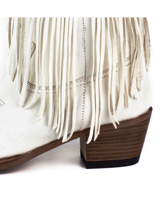Mayura 2475 Fado White Fringes Ladies Cowgirl Boot