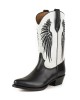 Mayura Wings 2666 Black Nappa White Split Suede Mayura Wings 2666 Black Nappa White Split Suede