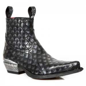 New Rock - M-7953PT-S8 Dragon Pattern Ankle Boots - LIMITED EDITION ONLY 1 PAIR LEFT