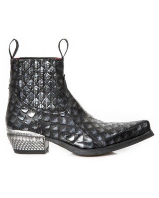 New Rock - M-7953PT-S8 Dragon Pattern Ankle Boots - LIMITED EDITION ONLY 1 PAIR LEFT