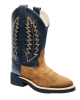 Classic Navy and Brown Western Boots