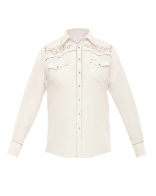 Rangers - 013CA01 Cream Men's Western Shirt