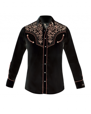 Rangers - 0130CA01 Black Men's Western Shirt