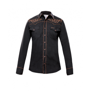 Rangers - 013CA01Black Men's Western Shirt