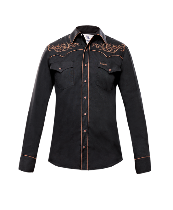 Ranger's - 013CA01Black Men's Western Shirt Ranger's - 013CA01Black Men's Western Shirt