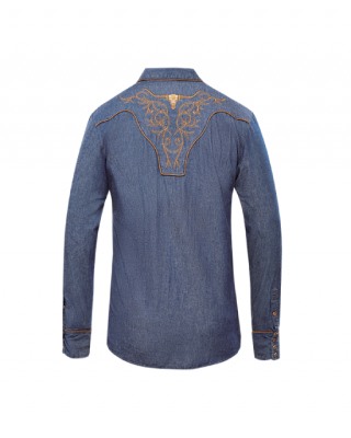 Rangers - 013CA01 Denim Men's Western Shirt