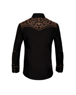 Rangers - 0130CA01 Black Men's Western Shirt