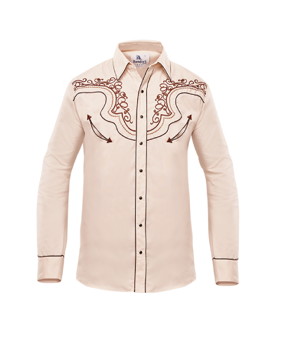 Ranger's - 012CA01 Beige Men's Western Shirt Ranger's - 012CA01 Beige Men's Western Shirt