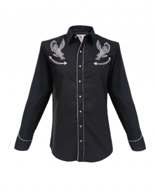 Rangers - 245CA01 Black Men's Western Shirt