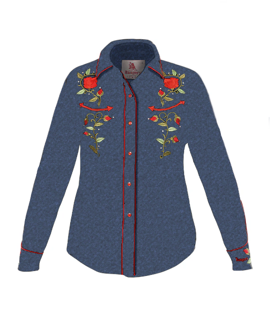 Ranger's - 060DA01 Denim Women's Western Shirt Ranger's - 060DA01 Denim Women's Western Shirt