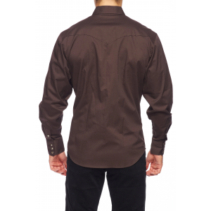 Rodeo Clothing - AC108L Dark Brown Men's Western Shirt Rodeo Clothing - AC108L Dark Brown Men's Western Shirt