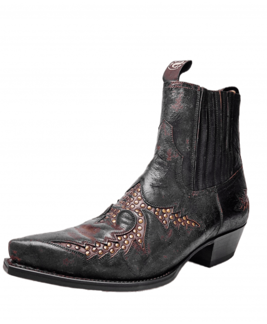 Sendra - 18511 - Brown Studded Ankle Boot