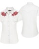 Stars & Stripes - Summer Women's Western Short Shirt