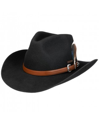 Wool Hat - Stetson Limington Western Black