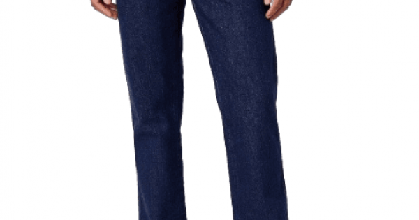 Wrangler - Jeans da uomo elasticizzati, con cintura, colore: nero o marrone, Stonewash + cintura marrone, 32W x 30L