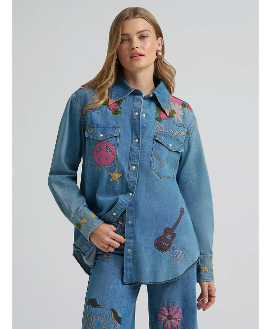 Wrangler - Lainey Wilson Embroidered Flower Shirt Wrangler - Lainey Wilson Embroidered Flower Shirt