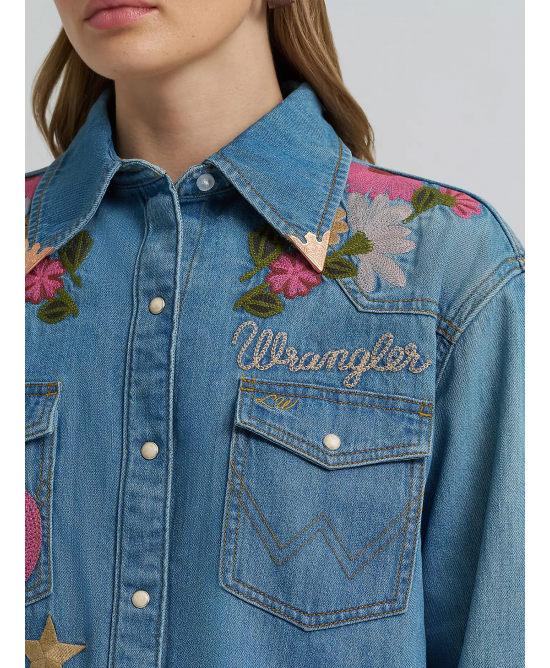 Wrangler - Lainey Wilson Embroidered Flower Shirt Wrangler - Lainey Wilson Embroidered Flower Shirt