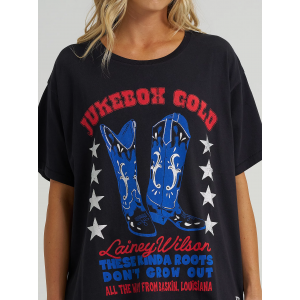 Wrangler - Lainey Wilson Jukebox Gold Oversized Tee Wrangler - Lainey Wilson Jukebox Gold Oversized Tee