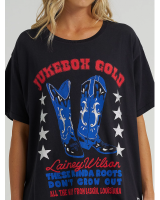 Wrangler - Lainey Wilson Jukebox Gold Oversized Tee