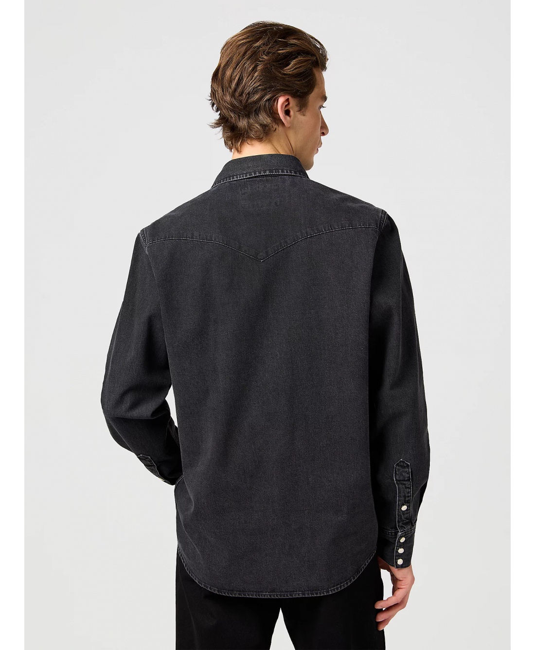 Camicia Wrangler Western Denim Uomo - Rinse Black - Vestibilità Regolare 100% Cotone - Taglia XXL