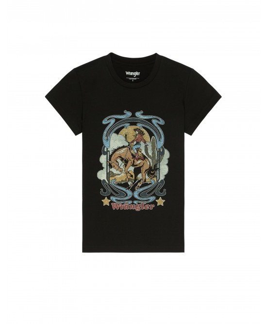 Wrangler - Shrunken Band T-shirt Black Beauty Wrangler - Shrunken Band T-shirt Black Beauty