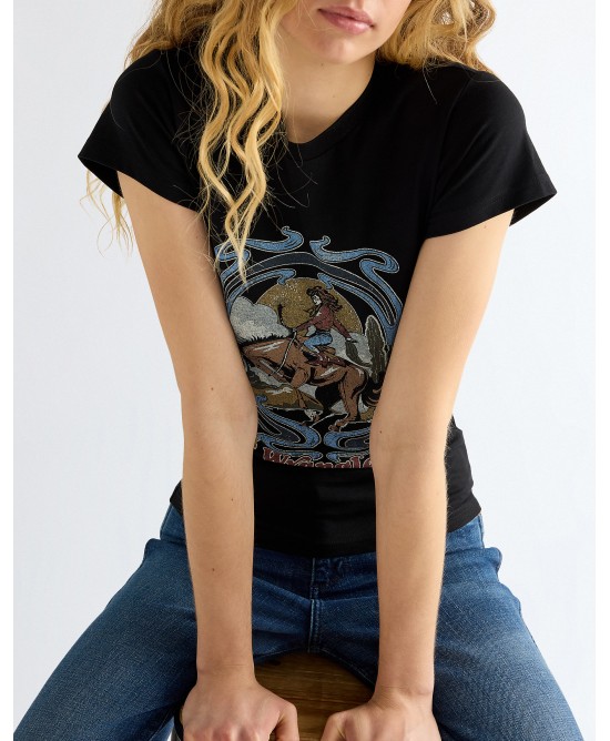 Wrangler - Shrunken Band T-shirt Black Beauty Wrangler - Shrunken Band T-shirt Black Beauty