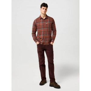 Wrangler - Greensboro Corduroy Straight Trousers - Mahogany 