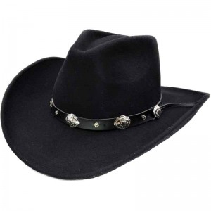 Wool Concho Black Hat