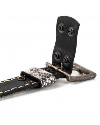 Mayura 1020 Snakeskin Python Belt White