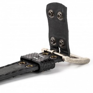 Mayura 1020 Snakeskin Python Belt Black