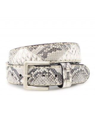 Mayura 1020 Snakeskin Python Belt White