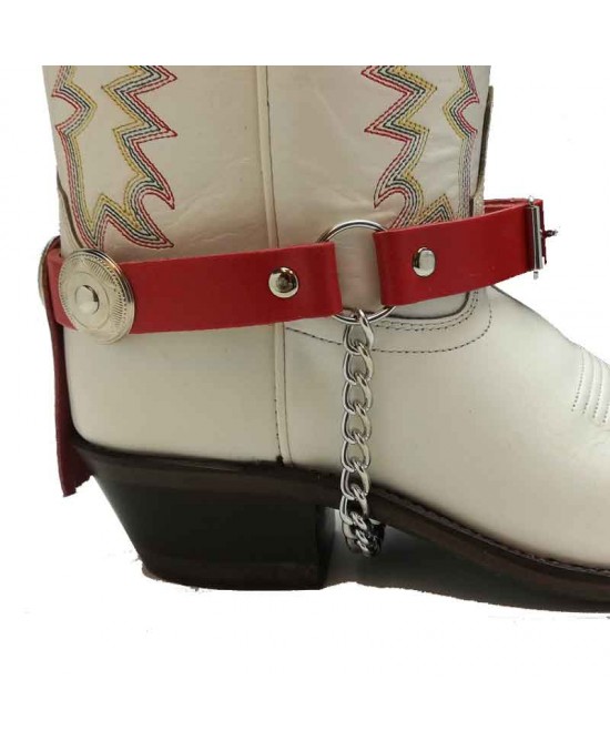 Boot Straps  - Oval Red 