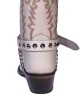 Boot Strap - Conical Stud 3/4 White Boot Strap - Conical Stud 3/4 White